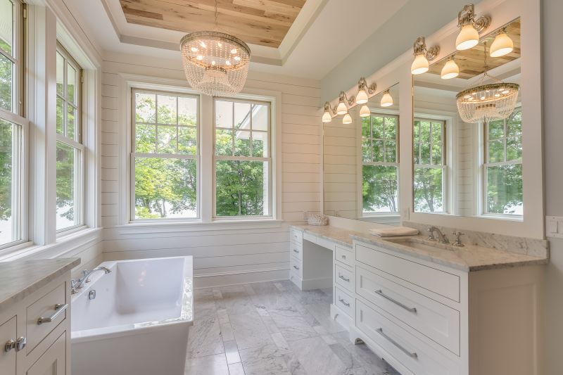 Luxurious Bathroom with Large Windows